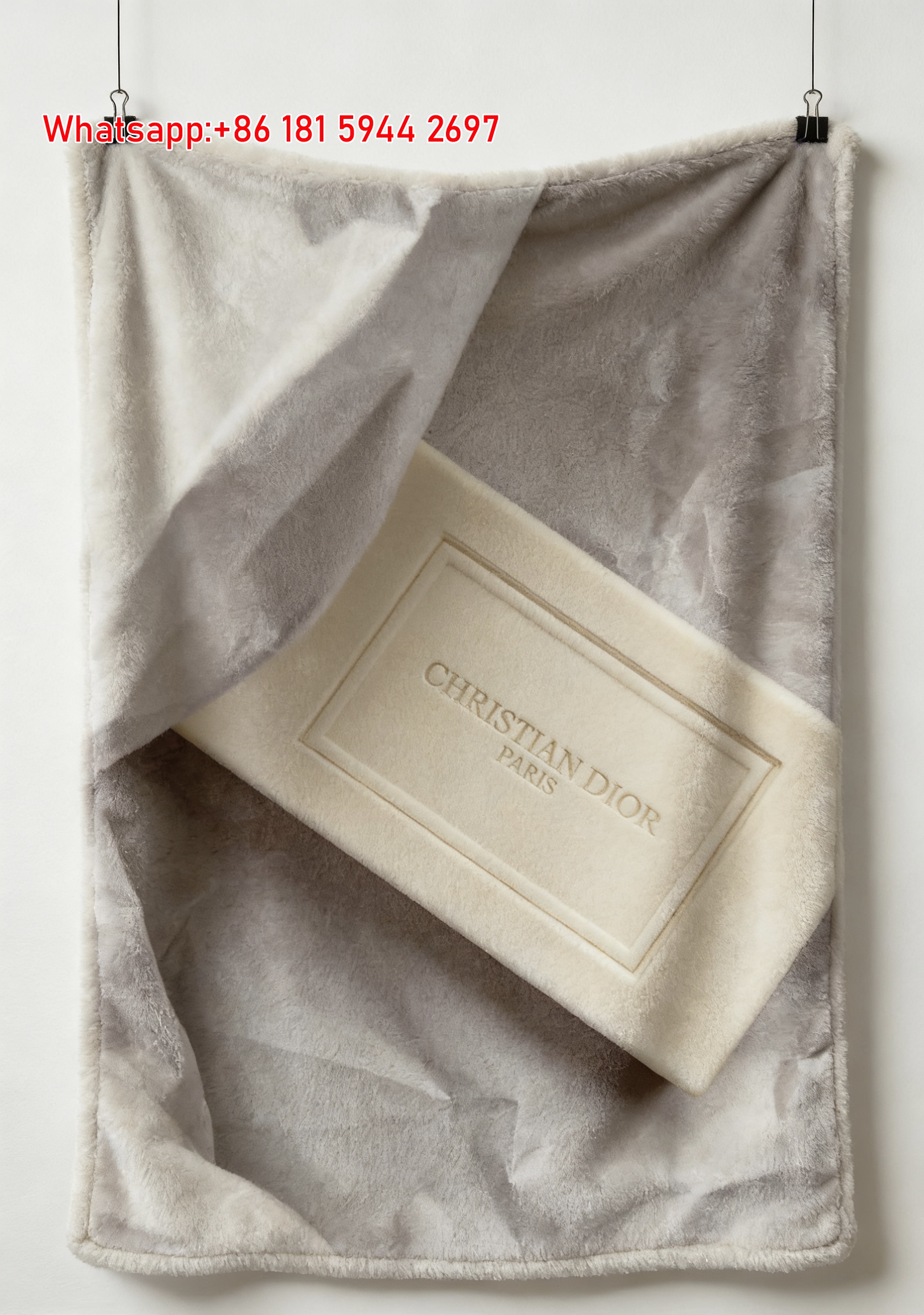 Christian Dior Paris Soap Box Flannel Sofa Throw Blanket D256